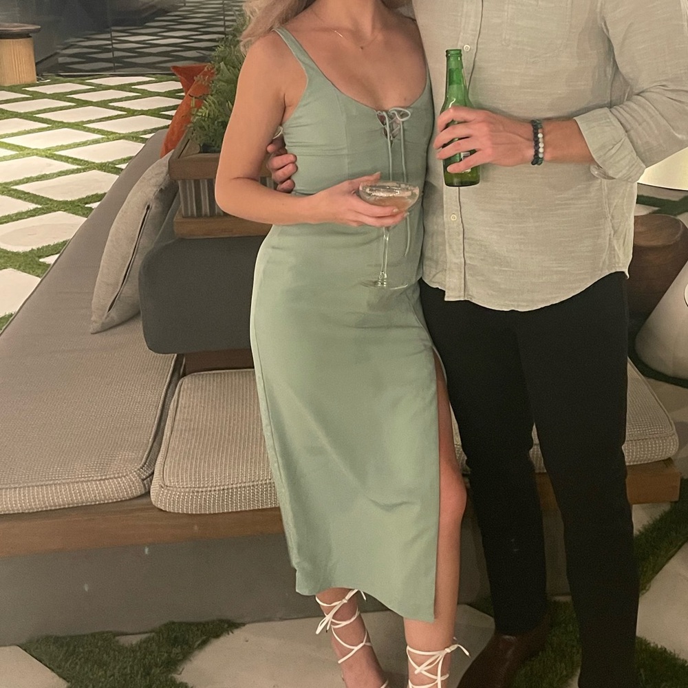 Abercrombie & Fitch Green Midi Dress